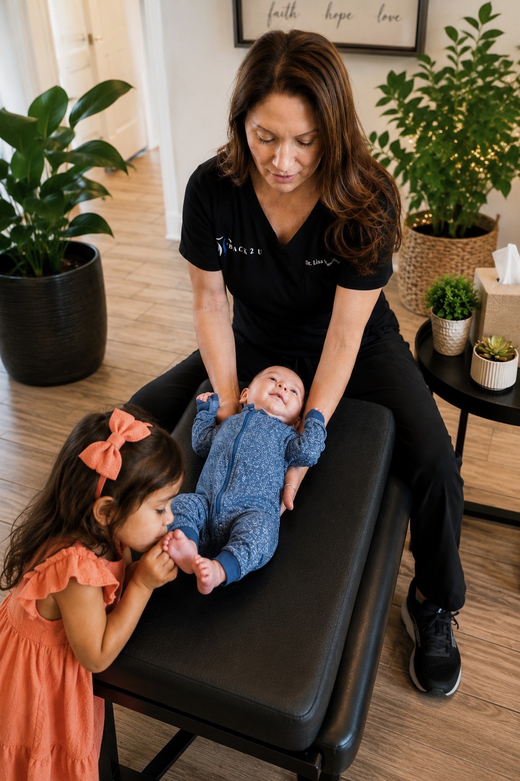 Dr. Lisa Monsivais treating a baby